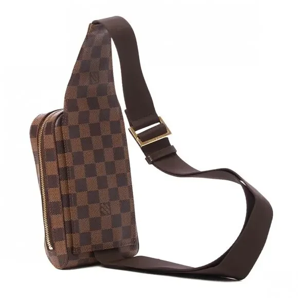 Louis Vuitton Damier Ebene Geronimos Sling Crossbody Belt Bag Brown Canvas Luxe
